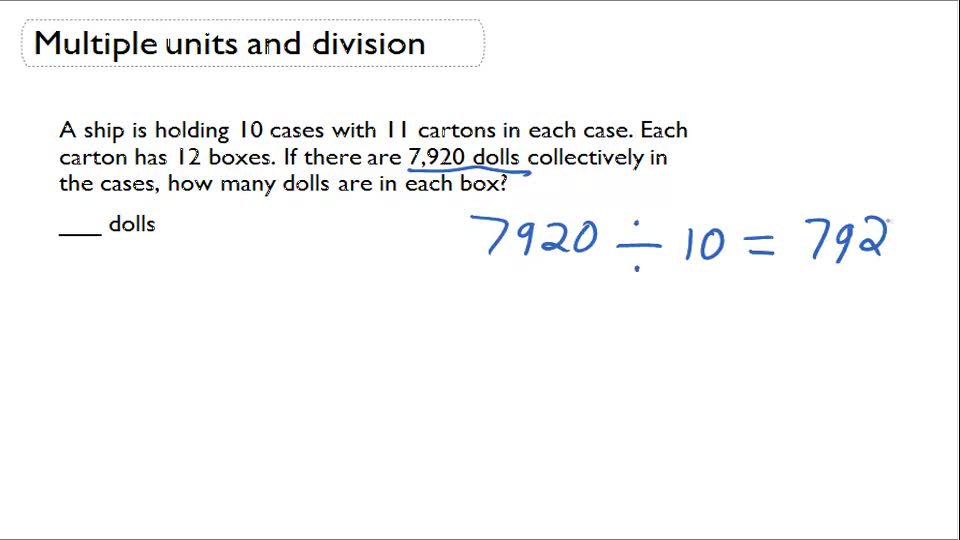 Multiple Units and Division - Word Problems ( Video ) | Arithmetic | CK ...