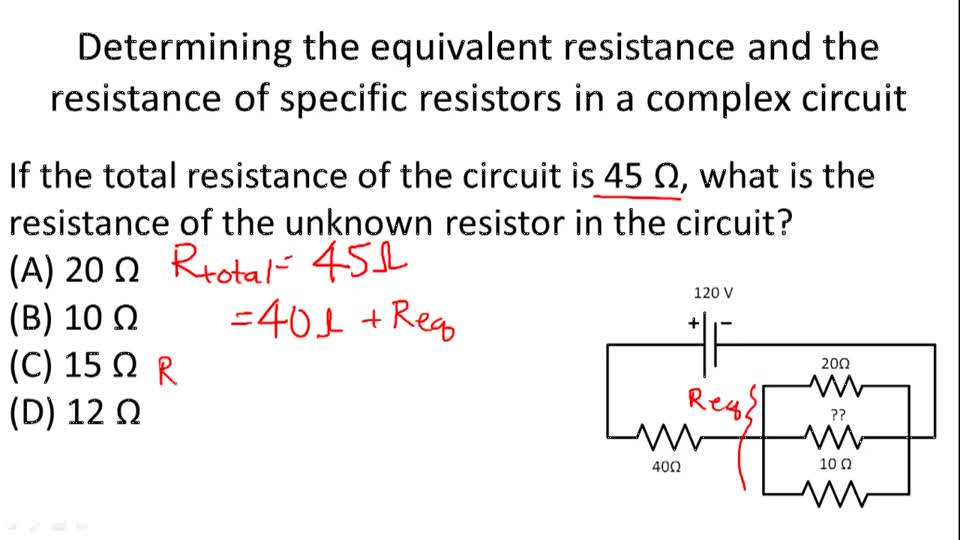 Ohm's Law Problems for Complex Circuits - Example 1 ( Video ) | Physics ...