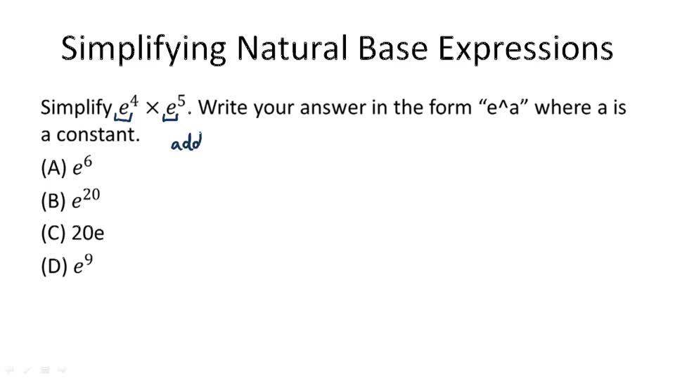 Natural Base Fundamentals Example 1 ( Video ) Calculus CK12