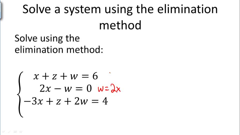 Solving Multivariable Linear Systems - Example 3 ( Video ...