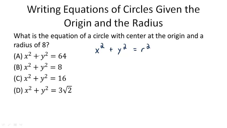 Finding the Equation of a Circle CK12 Foundation