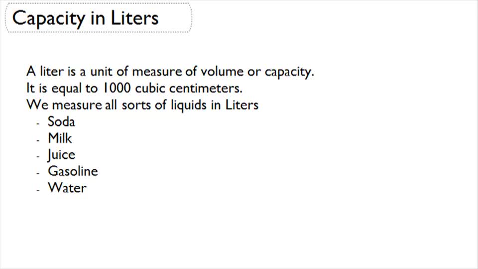 Metric Conversion of Liters and Milliliters to find Equivalent Units
