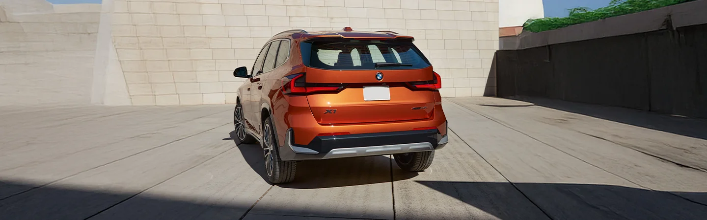 2025 BMW X1 Specs Orange Color Back View