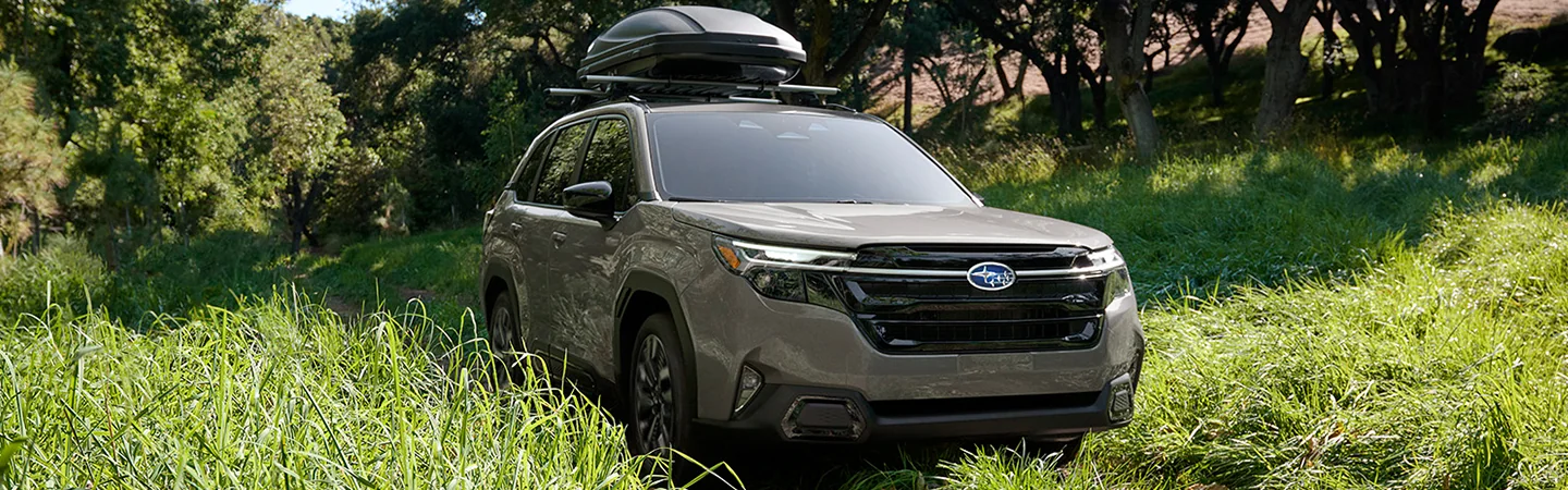 2025 Subaru Forester Specs color grey and front view