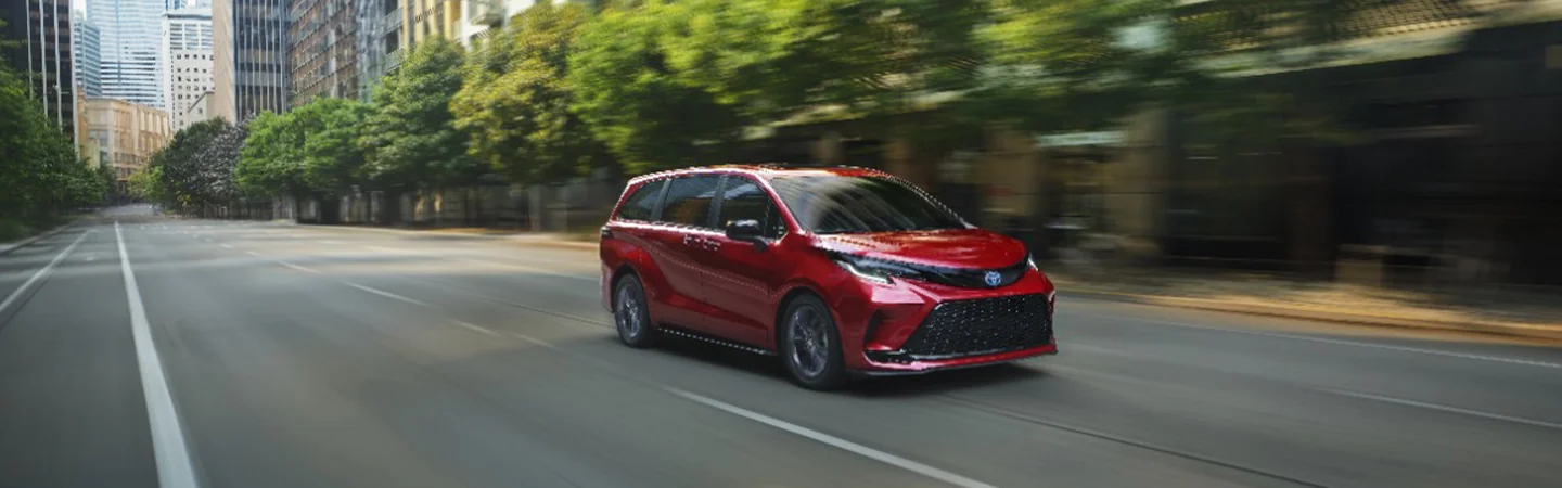 2025 Toyota Sienna Interior color red and front view