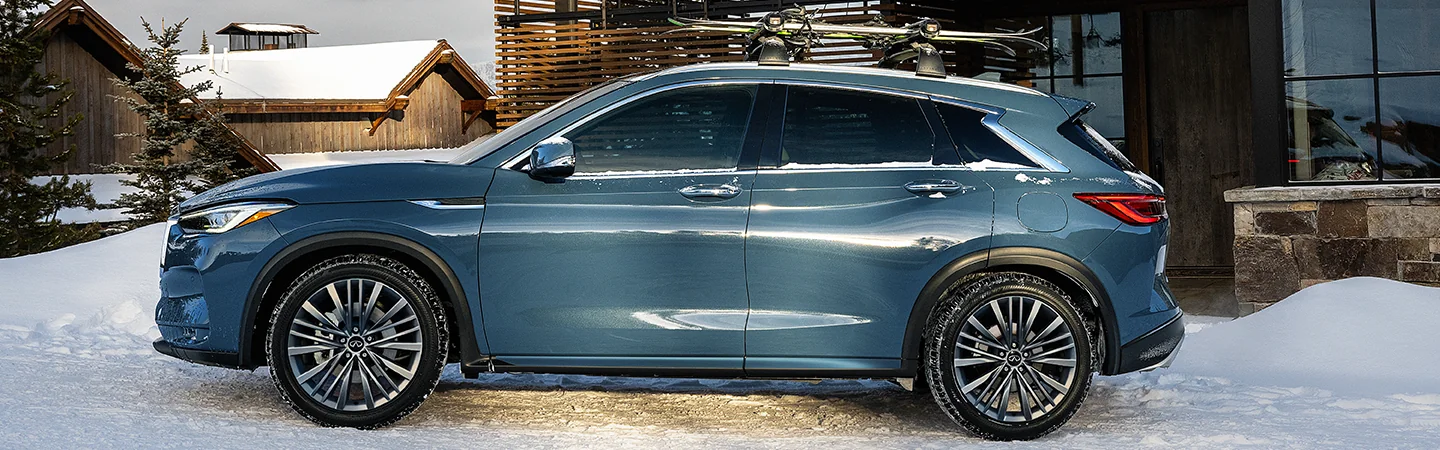 2025 INFINITI QX50 Specs bluecolor sideview 