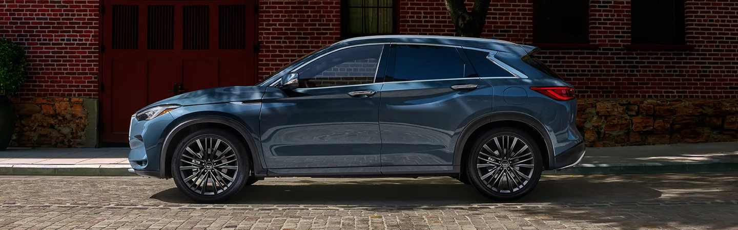 2025 INFINITI QX50 Specs bluecolor sideview 