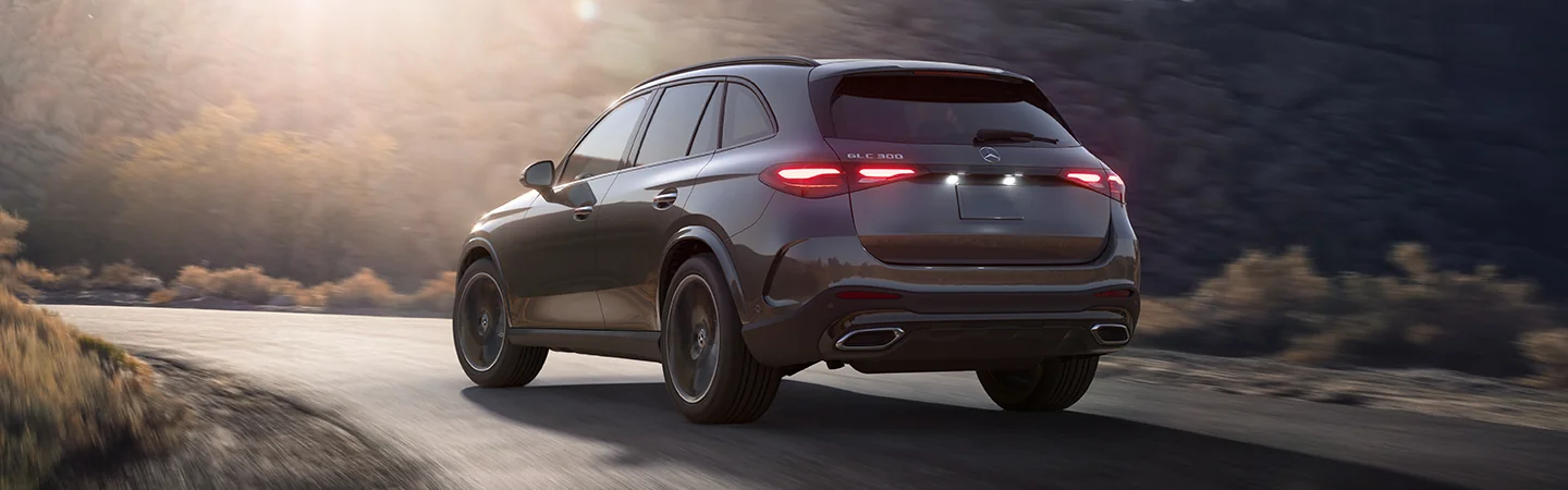 2025 Mercedes-Benz GLC Specs 
        color grey and back view