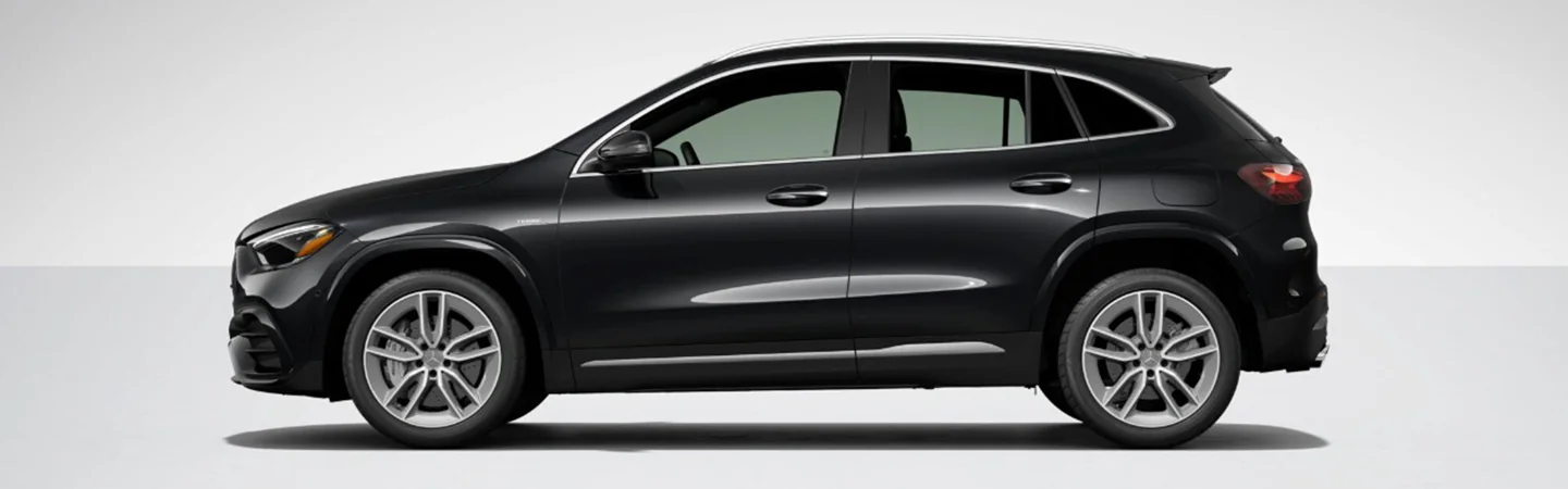 2025 Mercedes-Benz CLA 250 black car with side look