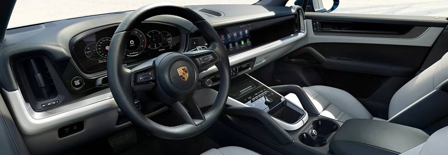Interior view of a 2026 Porsche Cayenne