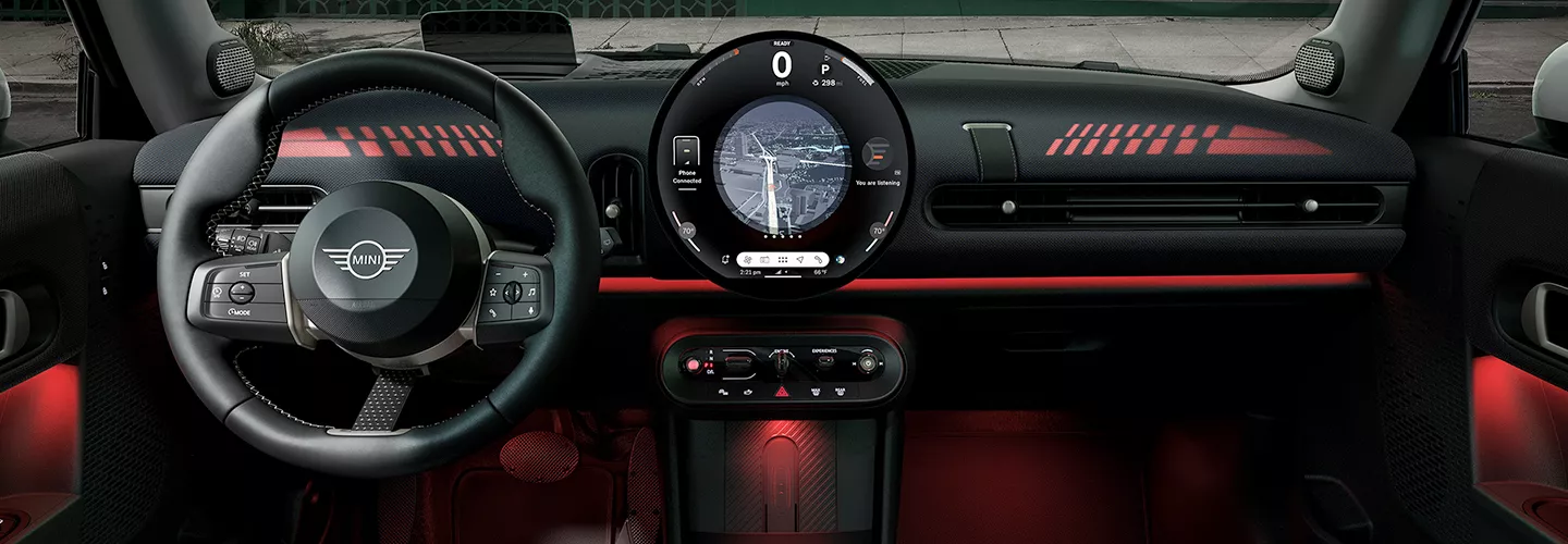 Interior view of the 2026 MINI Cooper 2-Door