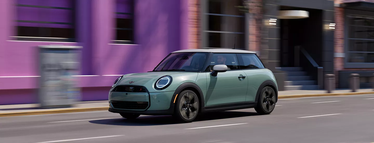2026 MINI Cooper 2-Door driving through the city