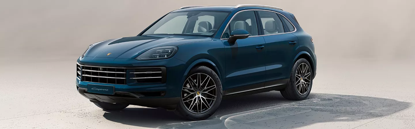 Front view of a 2026 Porsche Cayenne parked