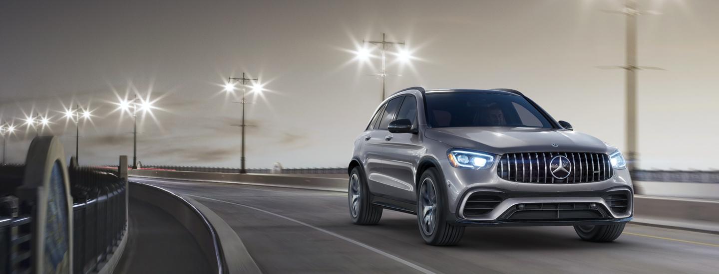 2022 Mercedes-Benz GLC driving on a freeway