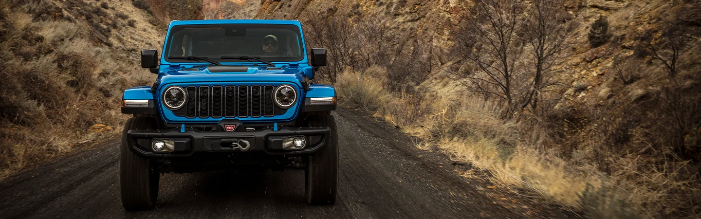 2025 Jeep Wrangler Specs bluecolor frontview