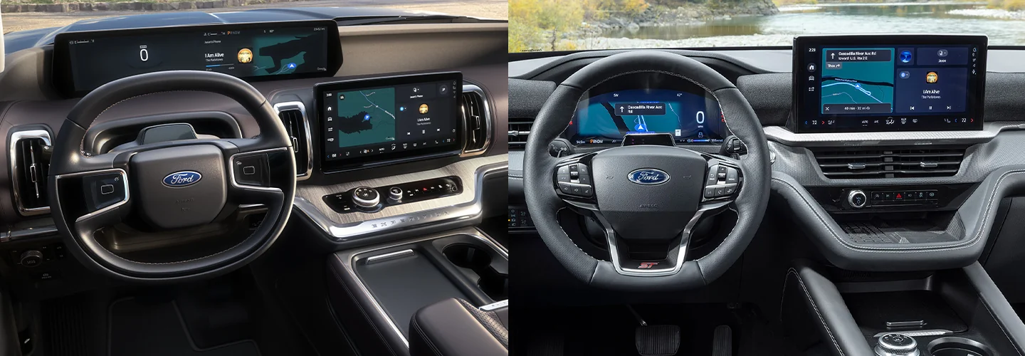 2025 Ford Expedition vs 2025 Ford Explorer interiorimage