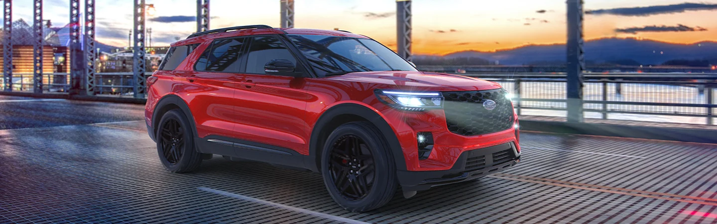 2025 Ford Expedition vs 2025 Ford Explorer redcolor sideview