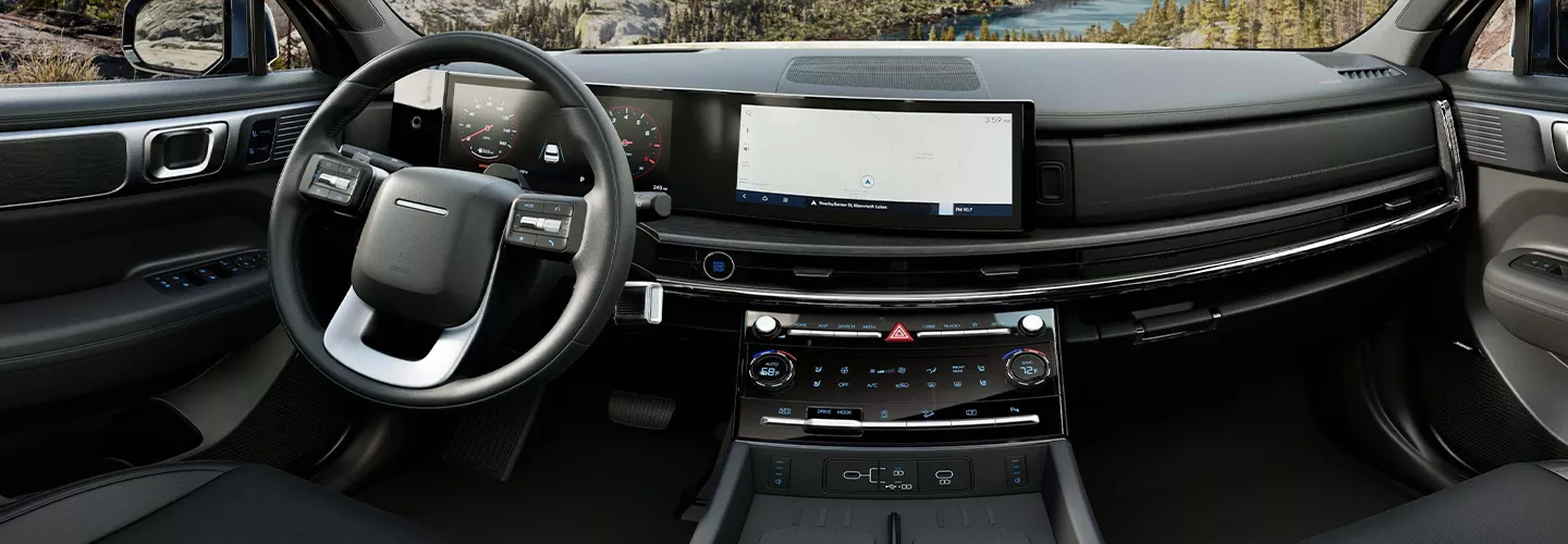2026 Hyundai Santa Fe interior view, dashboard