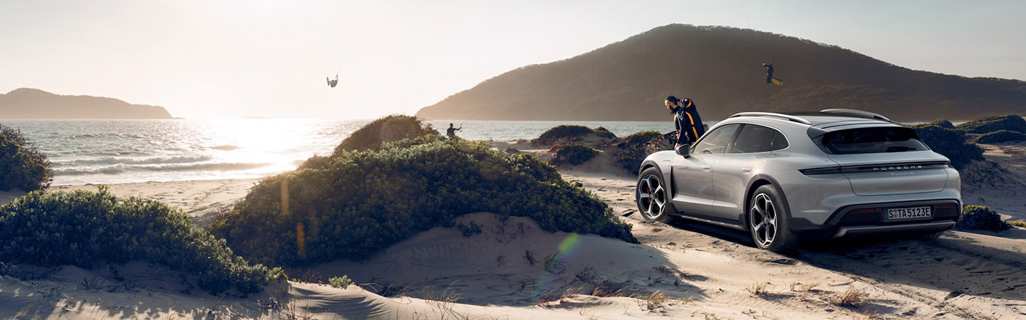 2024 Porsche Taycan Cross Turismo Specs back side in silver