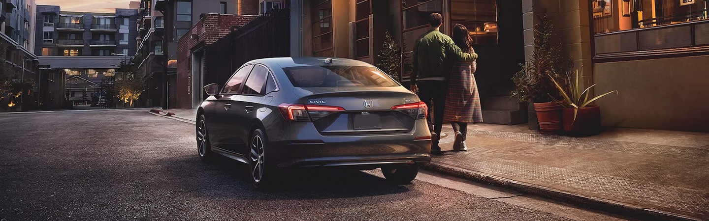 Honda Accord Specs vs Honda Civic Specs grey color back view