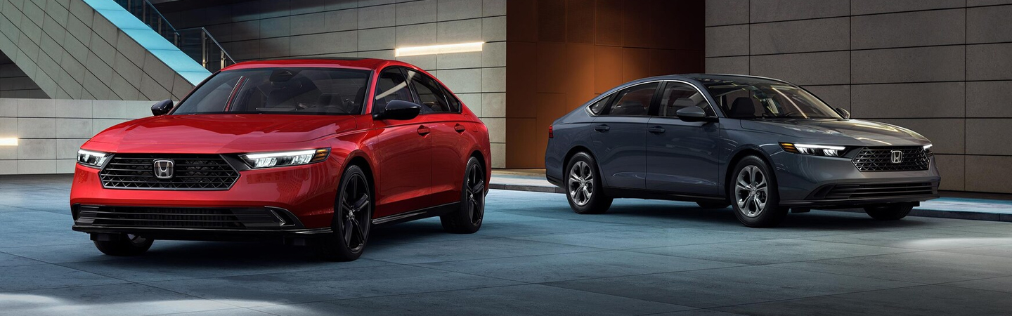 Honda Accord Specs vs Honda Civic Specs red color front view