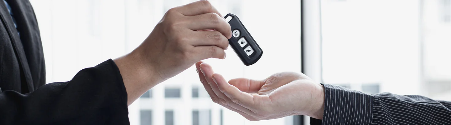 Customer being handed there new car keys