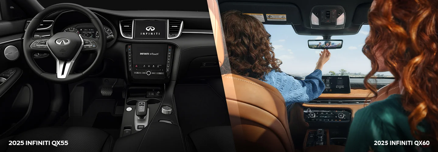 2025 INFINITI QX55 vs INFINITI QX60 interiorimage