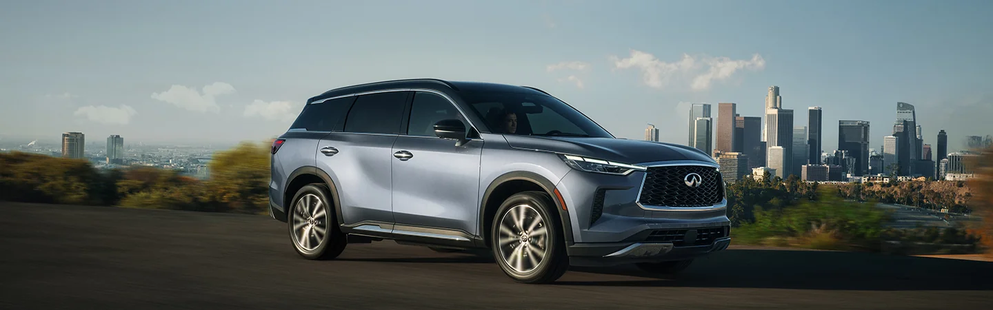 2025 INFINITI QX55 vs INFINITI QX60 bluecolor sideview