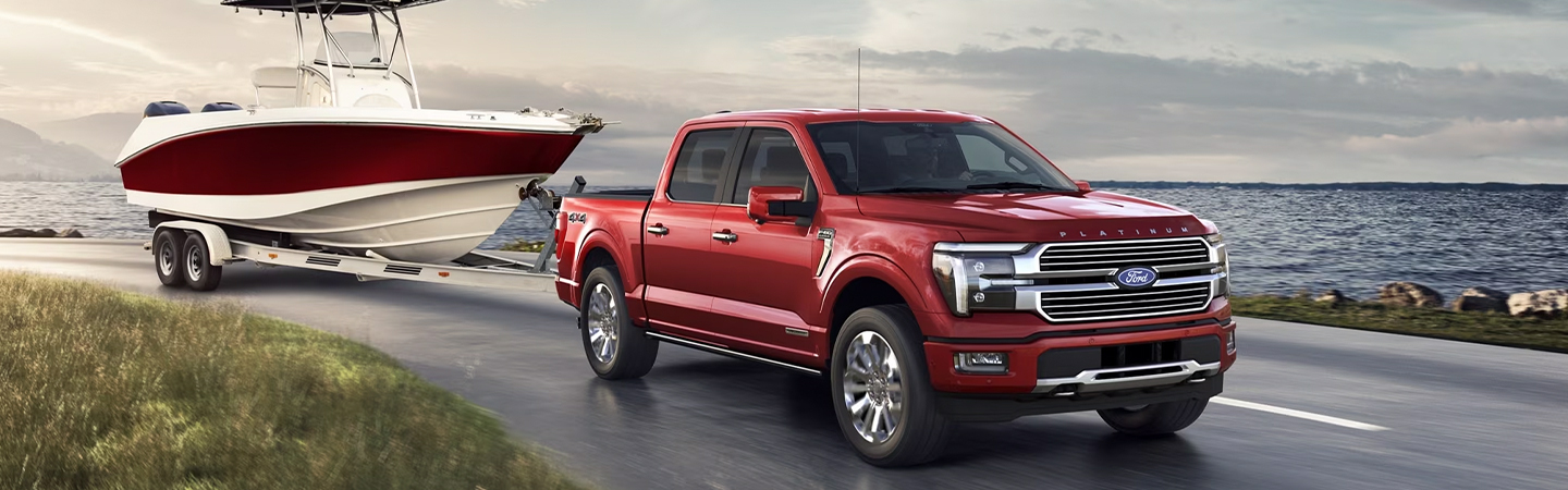 2024 Ford F 150 Specs front side in red 