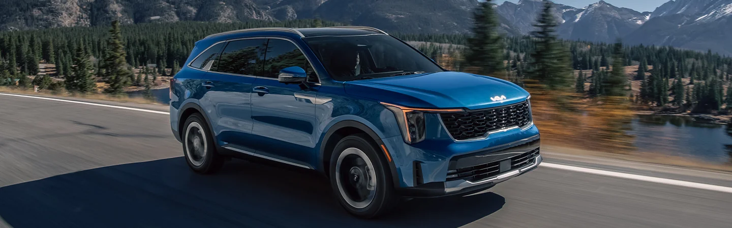 blue 2025 Kia Sorento Hybrid