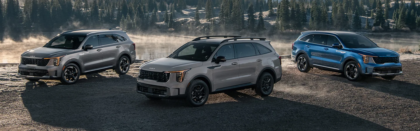 2025 Kia Sorento Hybrid lineup of 3