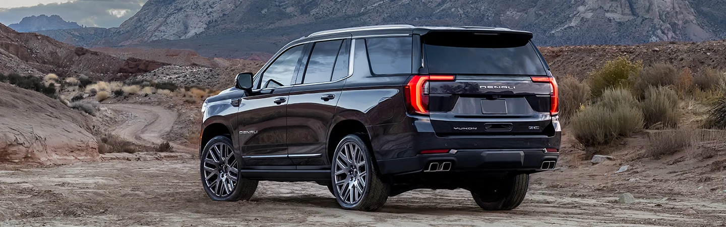 GMC Yukon black back view