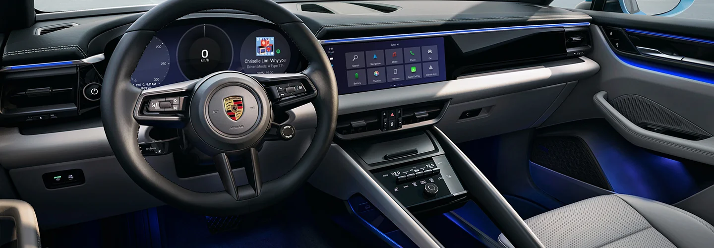 interior of a 2025 Porsche Macan Electric