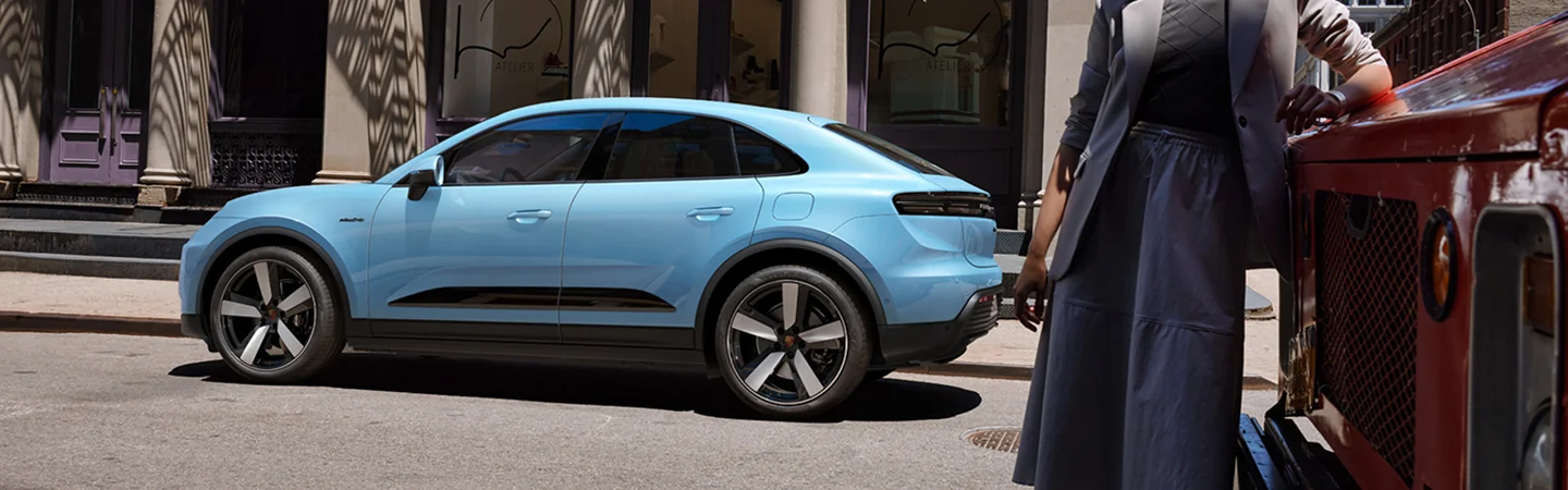 liht blue 2025 Porsche Macan Electric