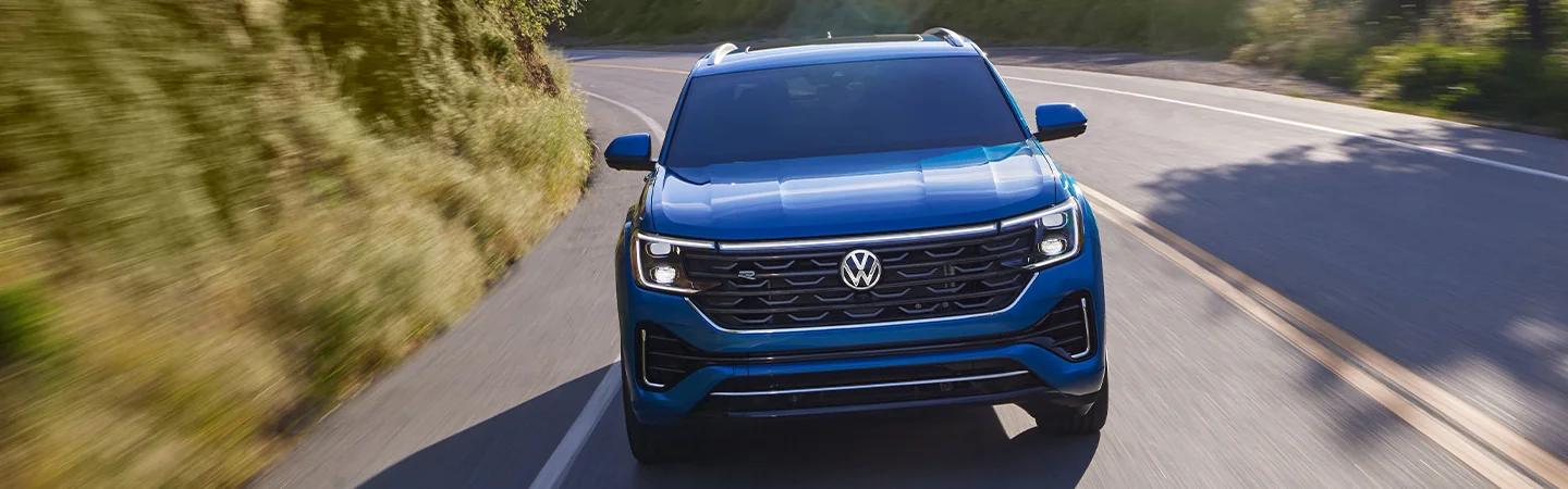 2025 Volkswagen Atlas Cross Sport blue front view
