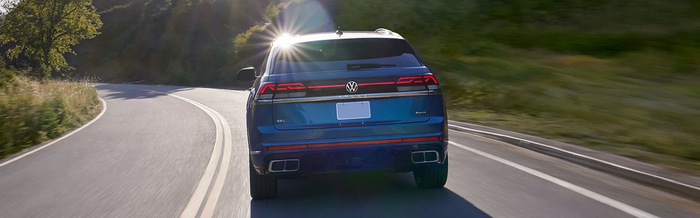2025 Volkswagen Atlas Cross Sport blue back view