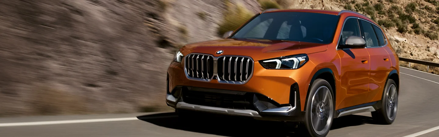 2025 BMW X1 Specs color Orange and front view