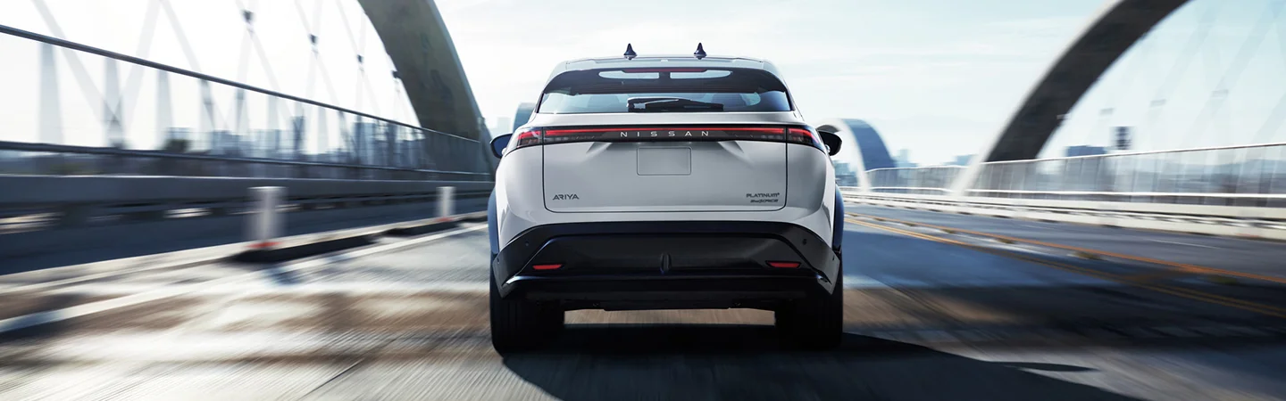 2024 Nissan ARIYA Specs color white and back view