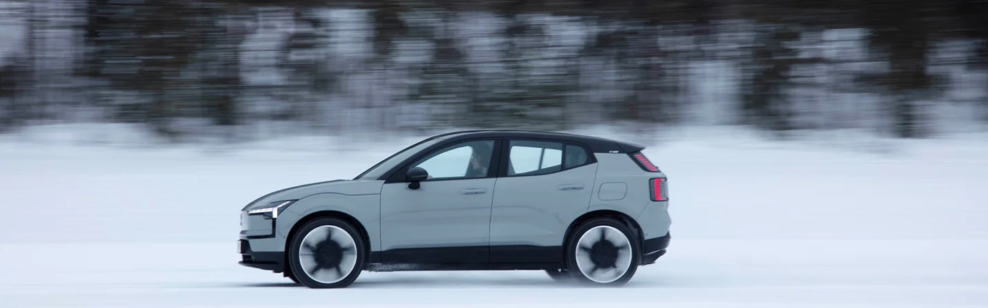 2025 Volvo EX30 Specs color grey and side view