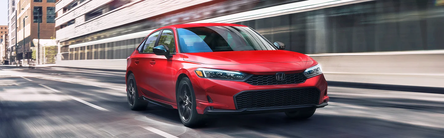2025 Honda Civic Specs red front view