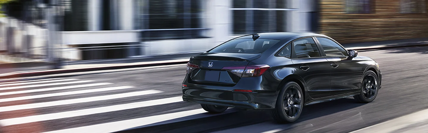 Honda Civic speeding away