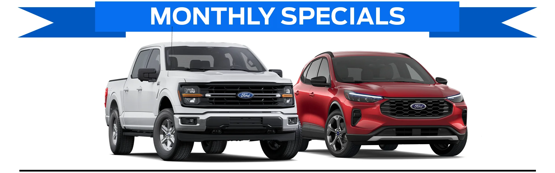 Monthly Specials - 2 Ford parked side by side