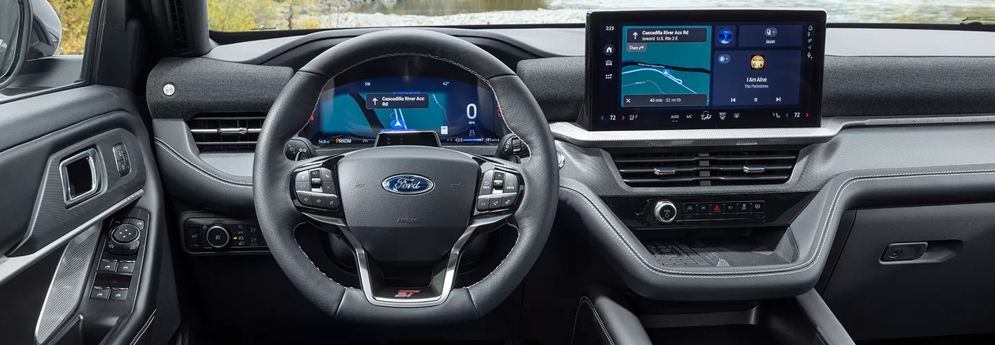 Interior view of the 2026 Ford Explorer