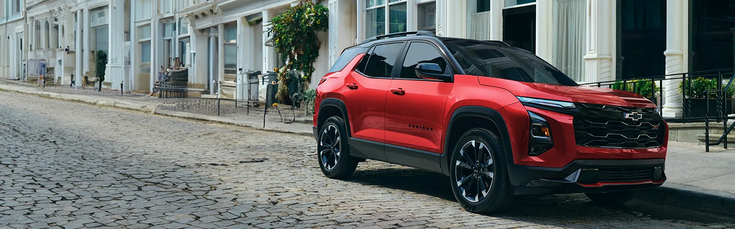 front view of a red 2026 Chevrolet Equinox LT