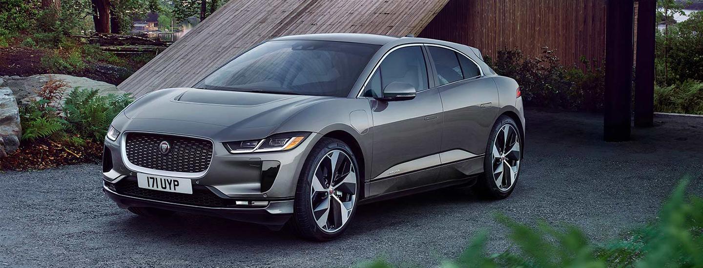2022 Jaguar I-PACE parked in front of a house