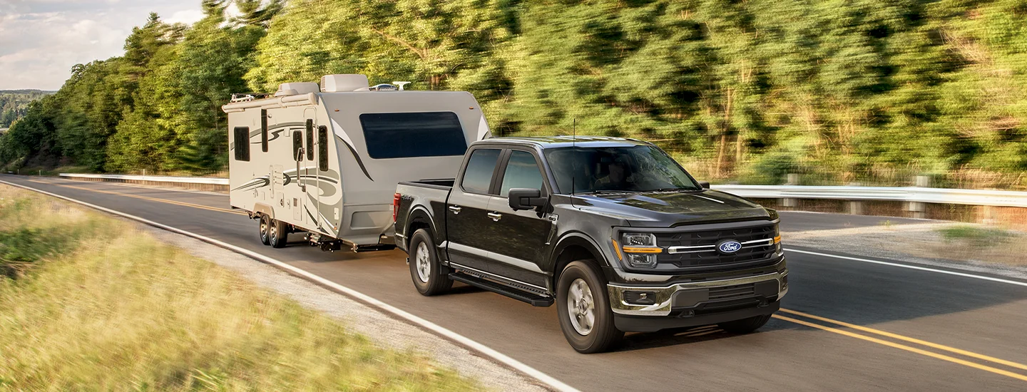 2025 Ford F-150 XL going camping towing a camper