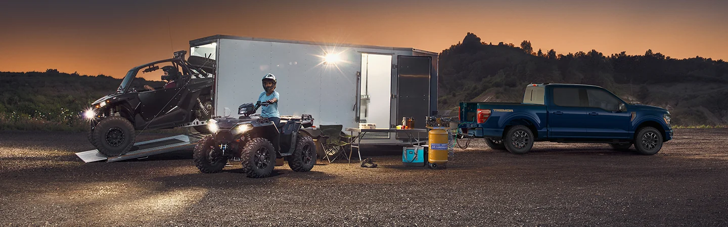 2025 Ford F-150 XL towing offroad vehicles