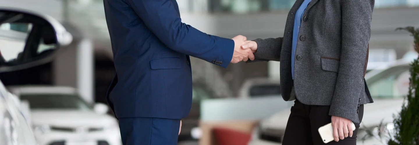 Two people handshaking