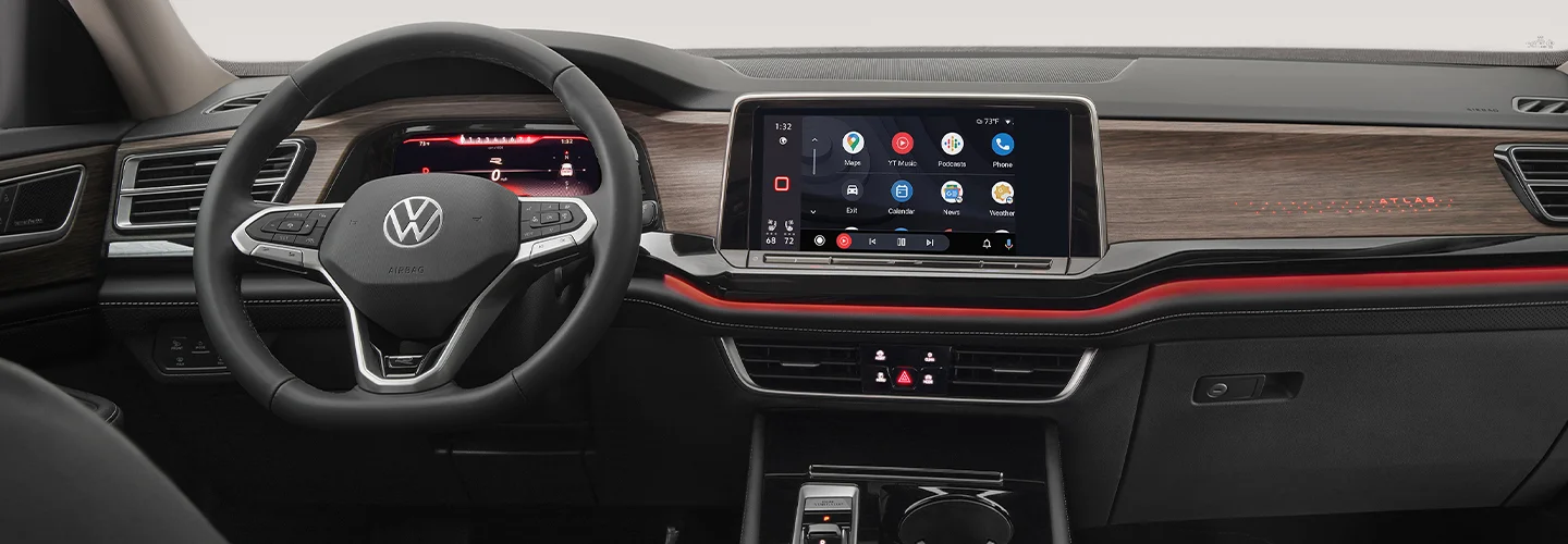 inside dash of VW Atlas Cross Sport