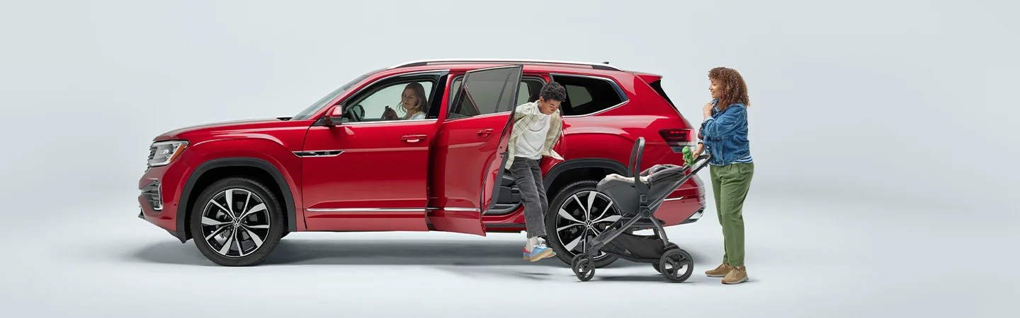 red VW Atlas Cross Sport